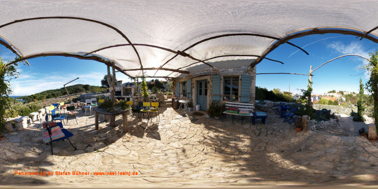 Panorama des botanischen Garten / Duftgarten von Mali Losinj