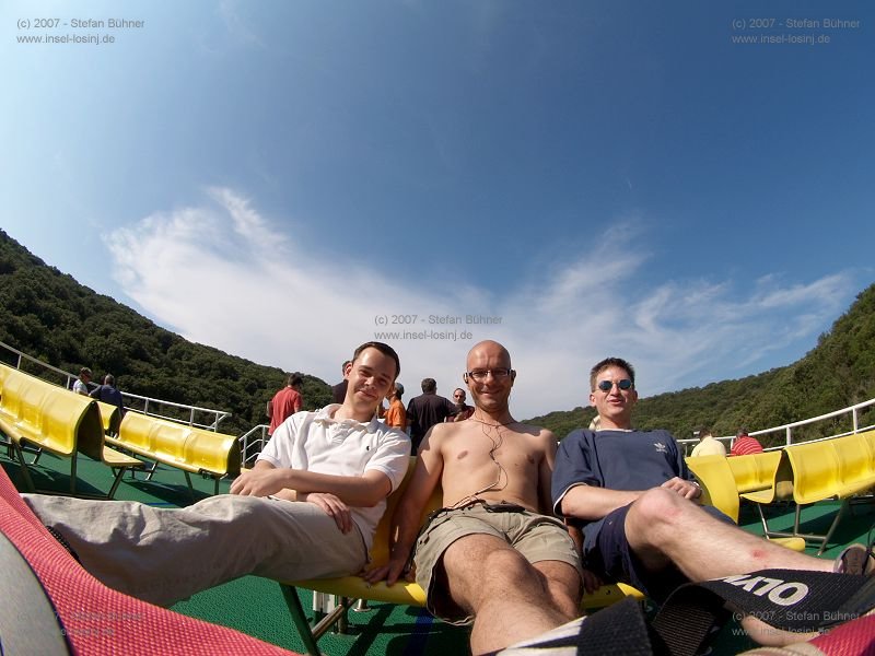 Selbstportrait der Reisegruppe auf der F�hre nach Merag, Insel Cres