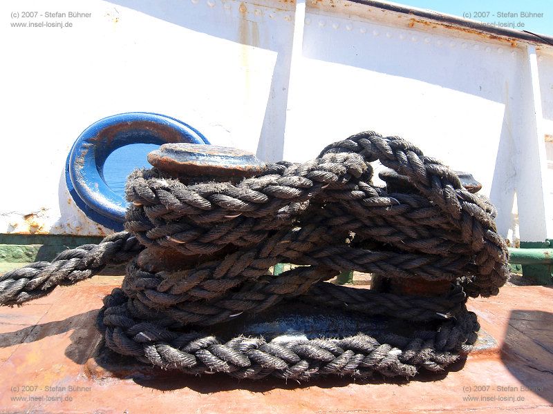 das Motorschiff Marina im Hafen von Mali Losinj in Kroatien