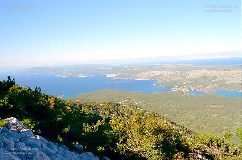 der Gebirgszug des Osorscica bei Nerezine / Osor auf der Insel Losinj