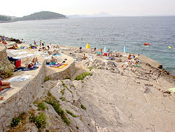 Strand am Hotel Punta in Veli Losinj